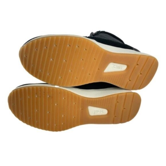 Toms Black Cascada Textile Suede Lace Up Boots - Picture 8 of 8